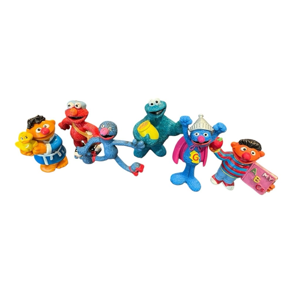 Sesame Street PVC Figure Lot Tyco 1997 &‎ 1982 Grover Vintage Muppets Set